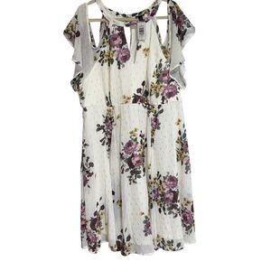 Torrid NWT Floral Chiffon Special Occasion Dress Goddess Neck Lined Guestwear 24